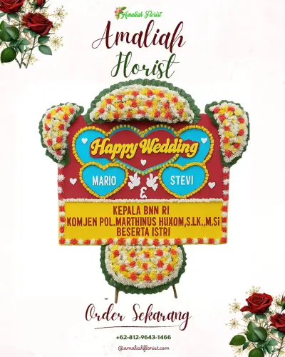 Karangan Papan Bunga Pernikahan di Pujon Kidul